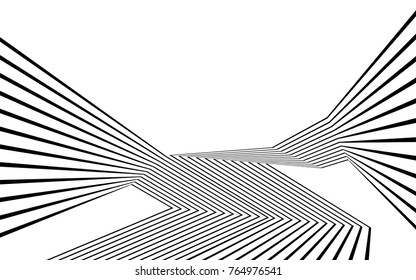 black and white stripe line abstract graphic optical art