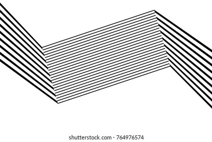 black and white stripe line abstract graphic optical art