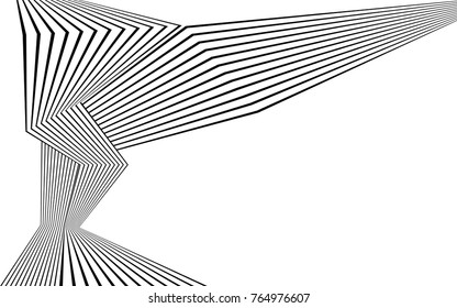 black and white stripe line abstract graphic optical art