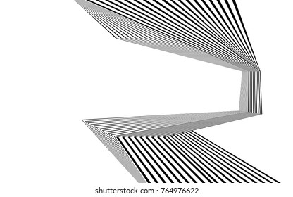 black and white stripe line abstract graphic optical art