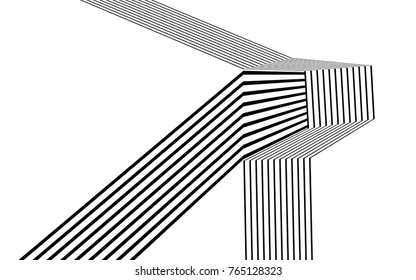 black and white stripe line abstract graphic optical art