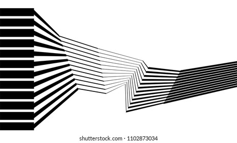 black and white stripe line pattern abstract graphic