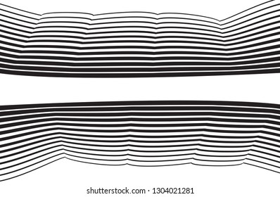 black and white stripe line pattern abstract graphic, op art