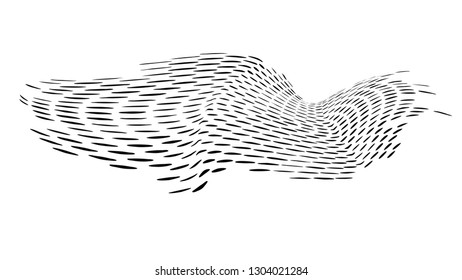 black and white stripe line pattern abstract graphic, op art