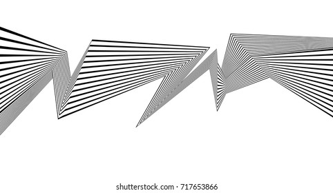 black and white stripe line pattern abstract graphic optical art