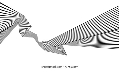 arte óptico abstracto con trama de rayas en blanco y negro