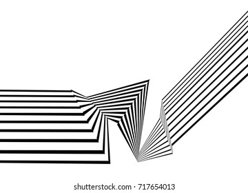 black and white stripe line pattern abstract graphic optical art