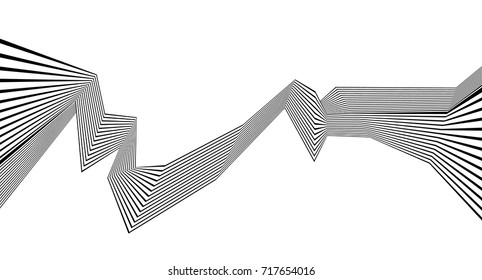 black and white stripe line pattern abstract graphic optical art