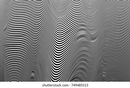 black and white stripe line pattern abstract graphic optical art