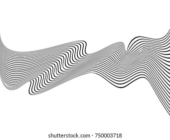black and white stripe line pattern abstract graphic optical art