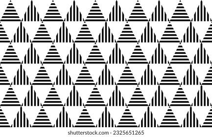 black white stripe triangle seamless
