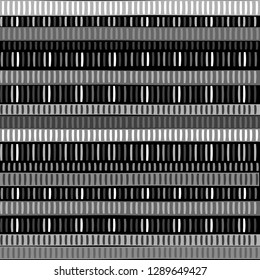Black and white striped background with horizontal rows