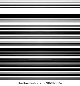Black and White Striped Background. Monochrome Colors Stripes. Straight Horizontal Lines. Thin stripe optical design. Abstract pattern with Grayscale colors for textile, paper and wrapping.