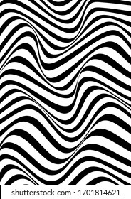 Black and white striped background. Vector illustration