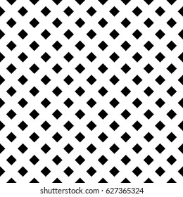 Black and white striped diamonds in rows. Seamless stylish geometric background. Modern abstract pattern. Flat monochrome design.
