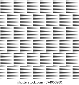 Black and white striped geometric seamless pattern. Vector background