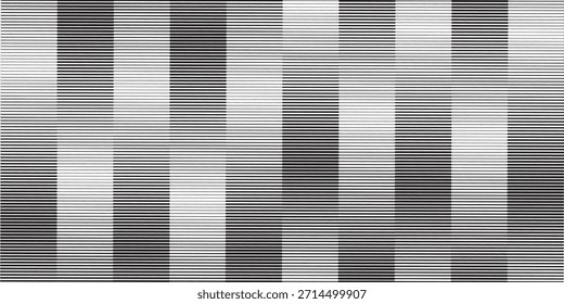 Schwarzweiß gestreifter Halbtongradient. Hintergrund für abnehmende Linie. Hintergrund des sich wiederholenden Streifenmusters. Parallele Linien Tapete für Overlay, Druck, Abdeckung. Konzept des Vektor-Doppler-Effekts