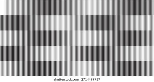 Schwarzweiß gestreifter Halbtongradient. Hintergrund für abnehmende Linie. Hintergrund des sich wiederholenden Streifenmusters. Parallele Linien Tapete für Overlay, Druck, Abdeckung. Konzept des Vektor-Doppler-Effekts