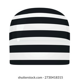 Sombrero de rayas blanco y negro. Vector