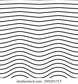 Black and white striped lines. Abstract vector background