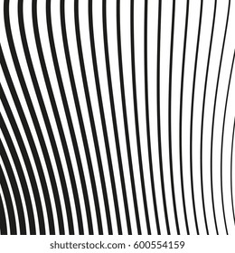 Black and white striped lines. Abstract vector background