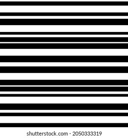 Black and white striped seamless pattern. Vector illustration. 
