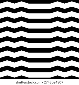 black and white striped seamless pattern. abstract background with wavy lines. Sao Paulo sidewalk pattern. Famous beach pavement in Brazil. Repeated black and white curved texture in Portuguese pavement style. Wall or floor mosaic tile background. epa 10