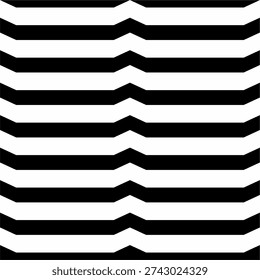 black and white striped seamless pattern. abstract background with wavy lines. Sao Paulo sidewalk pattern. Famous beach pavement in Brazil. Repeated black and white curved texture in Portuguese pavement style. Wall or floor mosaic tile background. epa 10