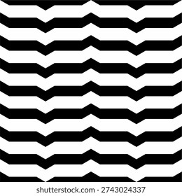 black and white striped seamless pattern. abstract background with wavy lines. Sao Paulo sidewalk pattern. Famous beach pavement in Brazil. Repeated black and white curved texture in Portuguese pavement style. Wall or floor mosaic tile background. epa 10