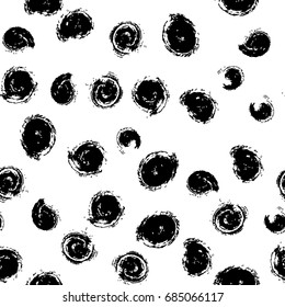 Black and white striped seamless pattern with hand drawn brush strokes. For wrapping, package, wallpaper, textile, scrap-booking