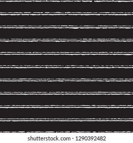 Black and White Striped Shirt background. Seamless Vector Pattern with Hand Drawn Doodle Horizontal Stripes Repeating Tile