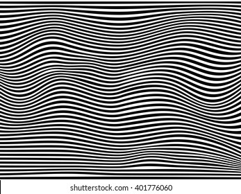 Black White Striped Wave Vintage Background Stock Vector (Royalty Free ...