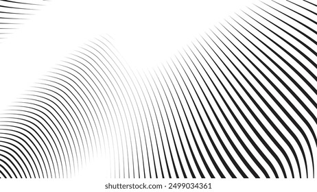 Black and white stripes abstract background vector image