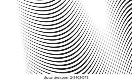 Black and white stripes abstract background vector image