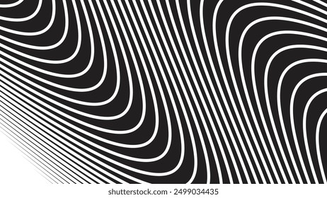 Black and white stripes abstract background vector image