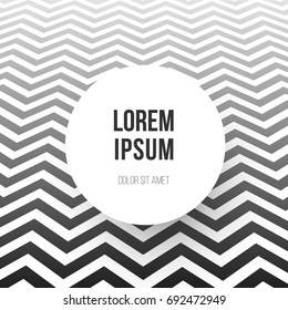 Black and white stripes abstract background. 3d wave motion design element.