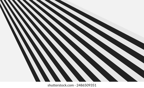 Black and white stripes abstract tech minimal background. Vector concept art design