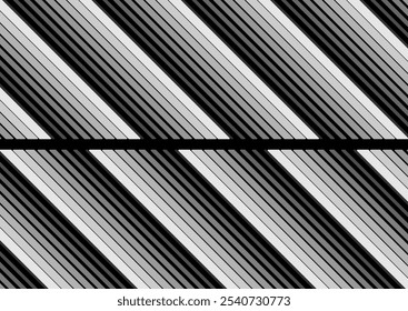 Fondo mínimo de tecnología abstracta de rayas blancas y negras. Diseño de arte conceptual de Vector