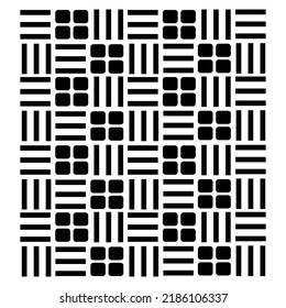 Black White Stripes box line pattern