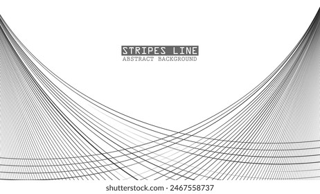 Black and white stripes with curve abstract background for presentation or backdrop