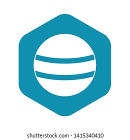 Black with white stripes icon. Simple illustration of black with white stripes vector icon for web