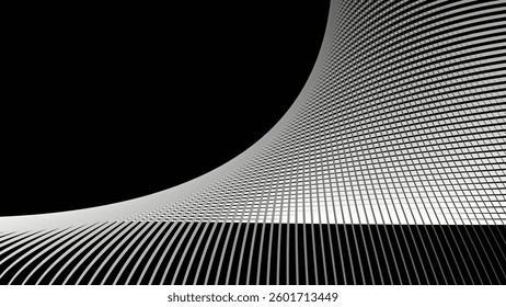 Black and white stripes line abstract pattern for backdrop or fabric style
