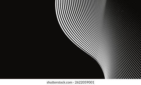 Black and white stripes line pattern background abstract for backdrop or fabric style