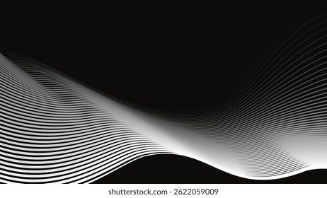 Fondo abstracto del patrón de la línea de las rayas blancas y negras para el estilo del telón de fondo o de la tela