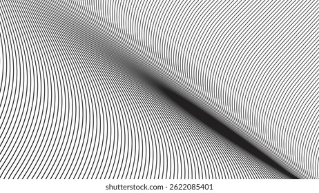 Fondo abstracto del patrón de la línea de las rayas blancas y negras para el estilo del telón de fondo o de la tela