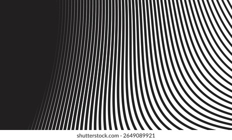 Línea de rayas blancas y negras sin patrón de fondo para el Fondo de pantalla de tela moderna y gráfico