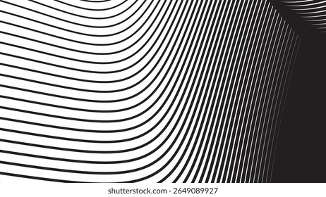 Black and white stripes line seamless pattern background for modern fabric wallpaper and graphic