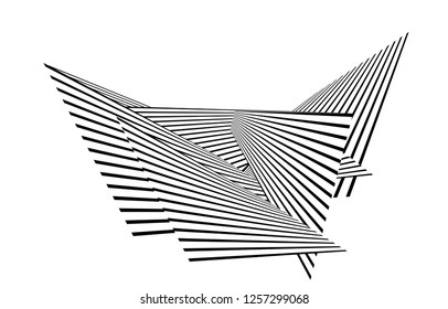 black and white stripes, lines abstract graphic, illusive movement design, optical art, op art