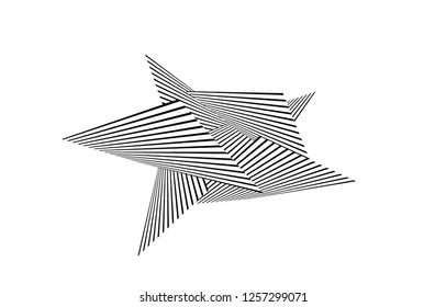 black and white stripes, lines abstract graphic, illusive movement design, optical art, op art