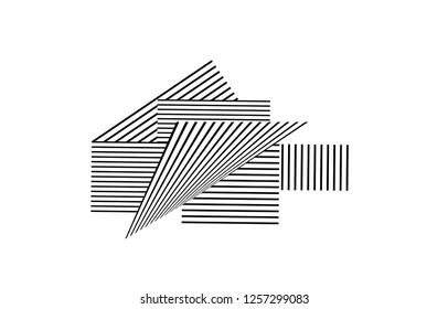 black and white stripes, lines abstract graphic, illusive movement design, optical art, op art